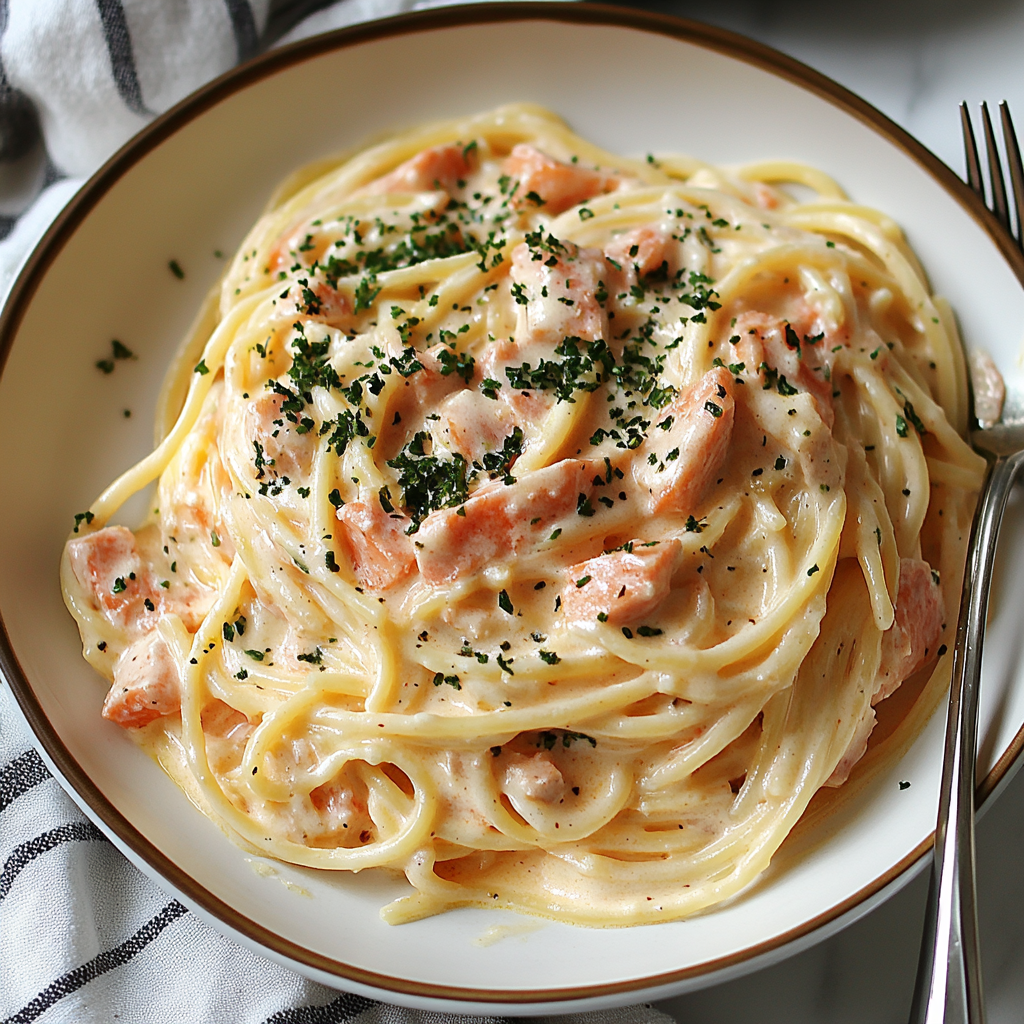 Smoked Salmon Carbonara 1