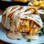 Cheesy Garlic Chicken Wraps 1