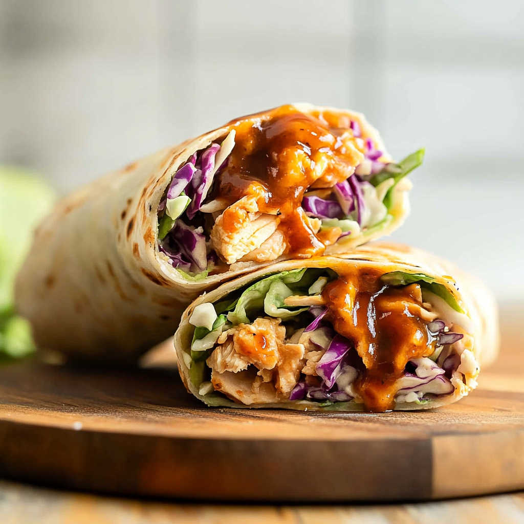 BBQ Chicken Coleslaw Wraps 1