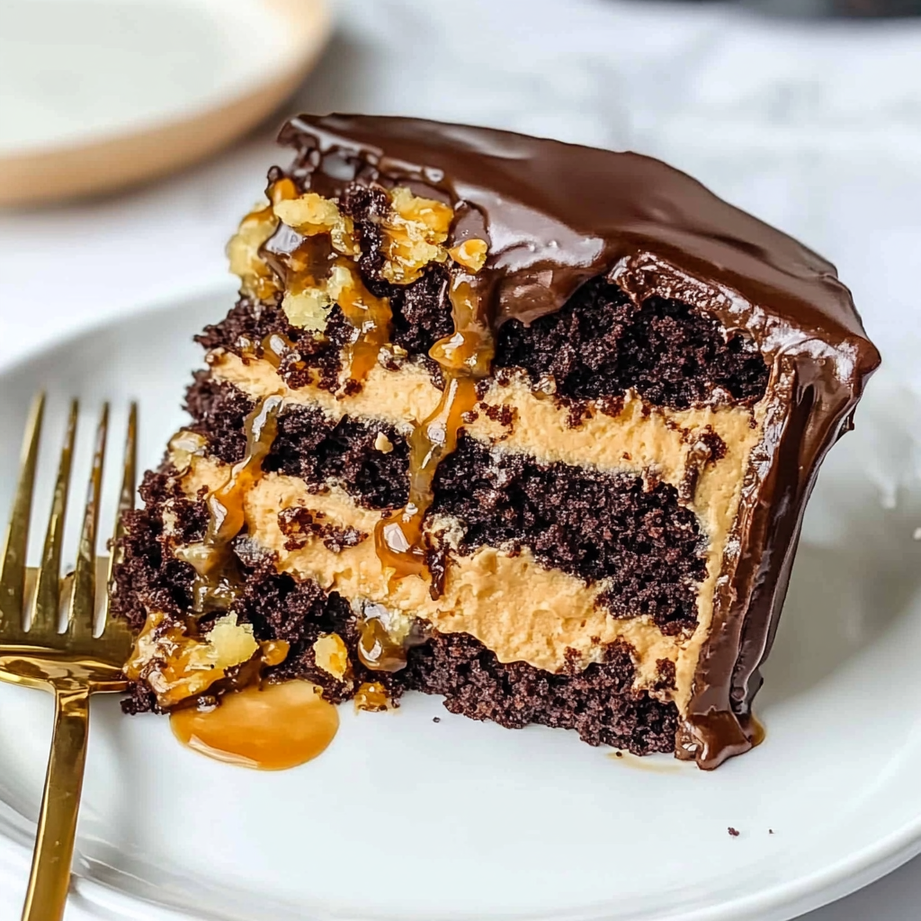 Chocolate Snickers Cake