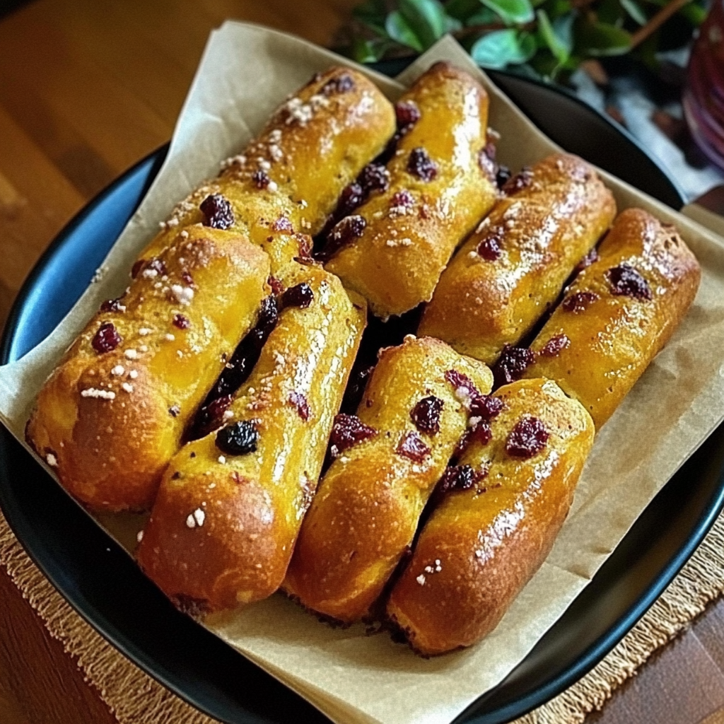 Pumpkin Cranberry Breadsticks 1 2