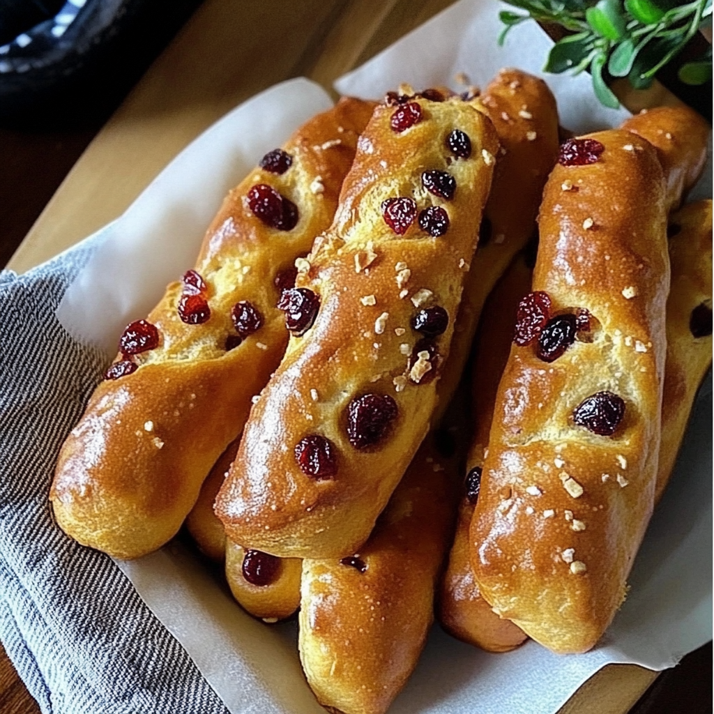 Pumpkin Cranberry Breadsticks
