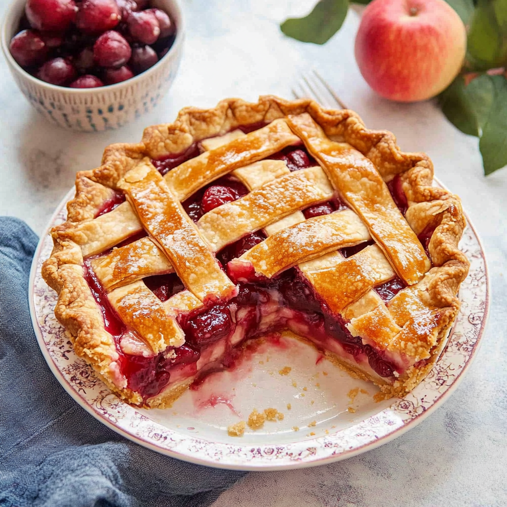 Apple Cranberry Pie 1