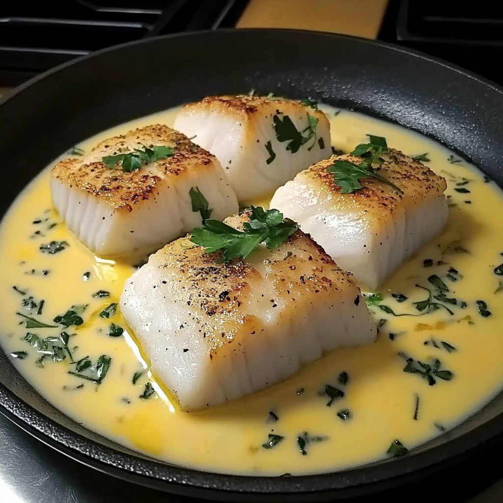 Baked Cod In Coconut Lemon Cream
