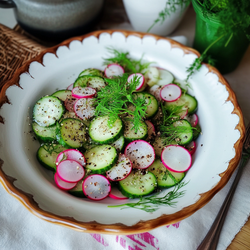 Dewy Dill Delight Radish And Cucumber 1