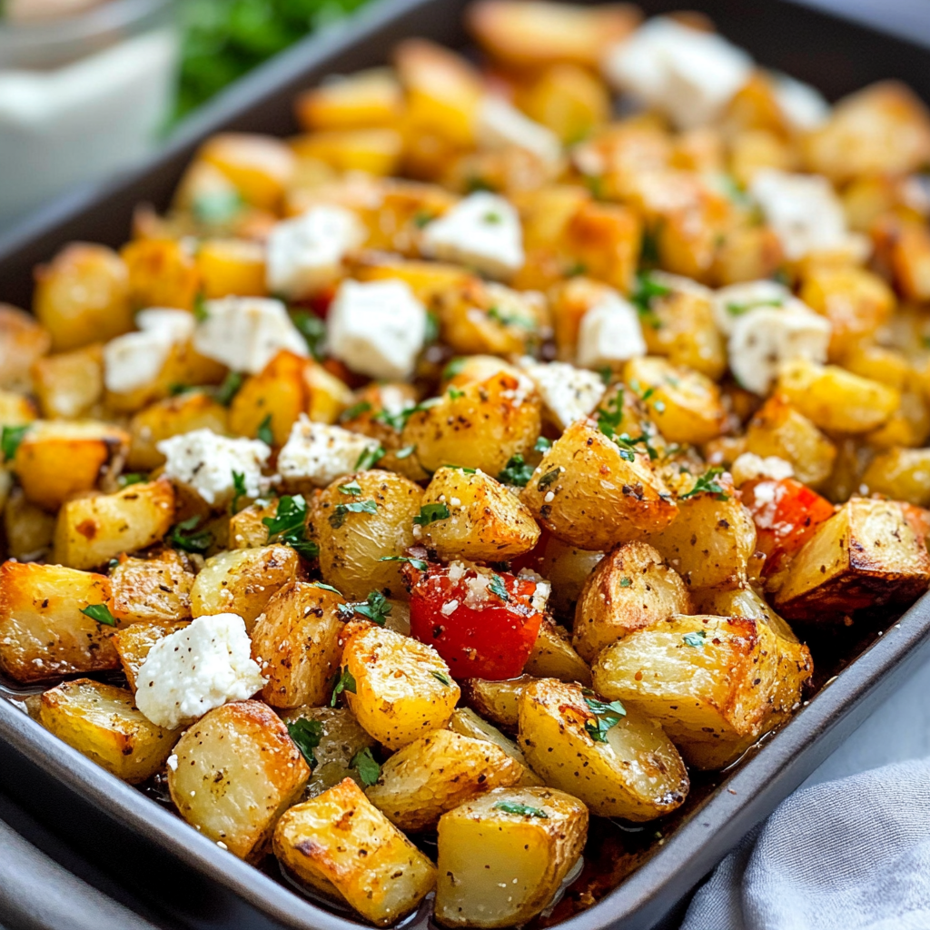 Greek Feta Roast Potatoes The Perfect Delicious Bliss 2 Greek Feta Roast Potatoes The Perfect