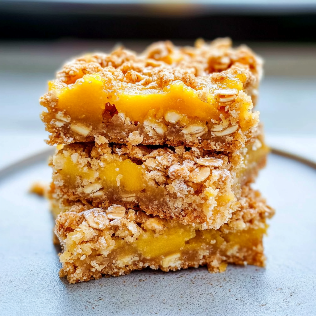 Mango Oatmeal Crumble Bars