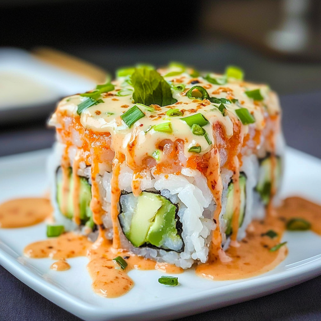 Home 1 Spicy Shrimp Sushi Stacks Easy No Roll 1