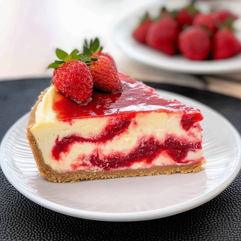 Strawberry Swirl Cheesecake 1