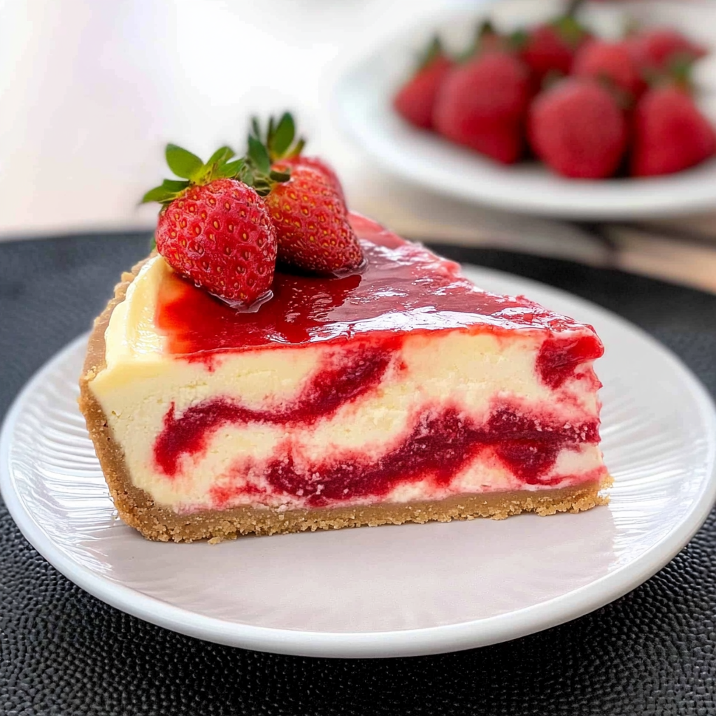 Strawberry Swirl Cheesecake 1
