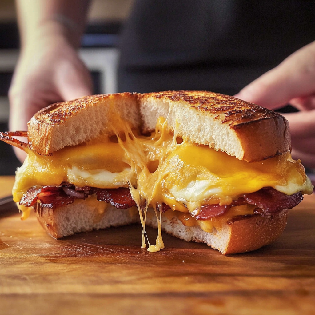 bacon egg and cheese sandwich