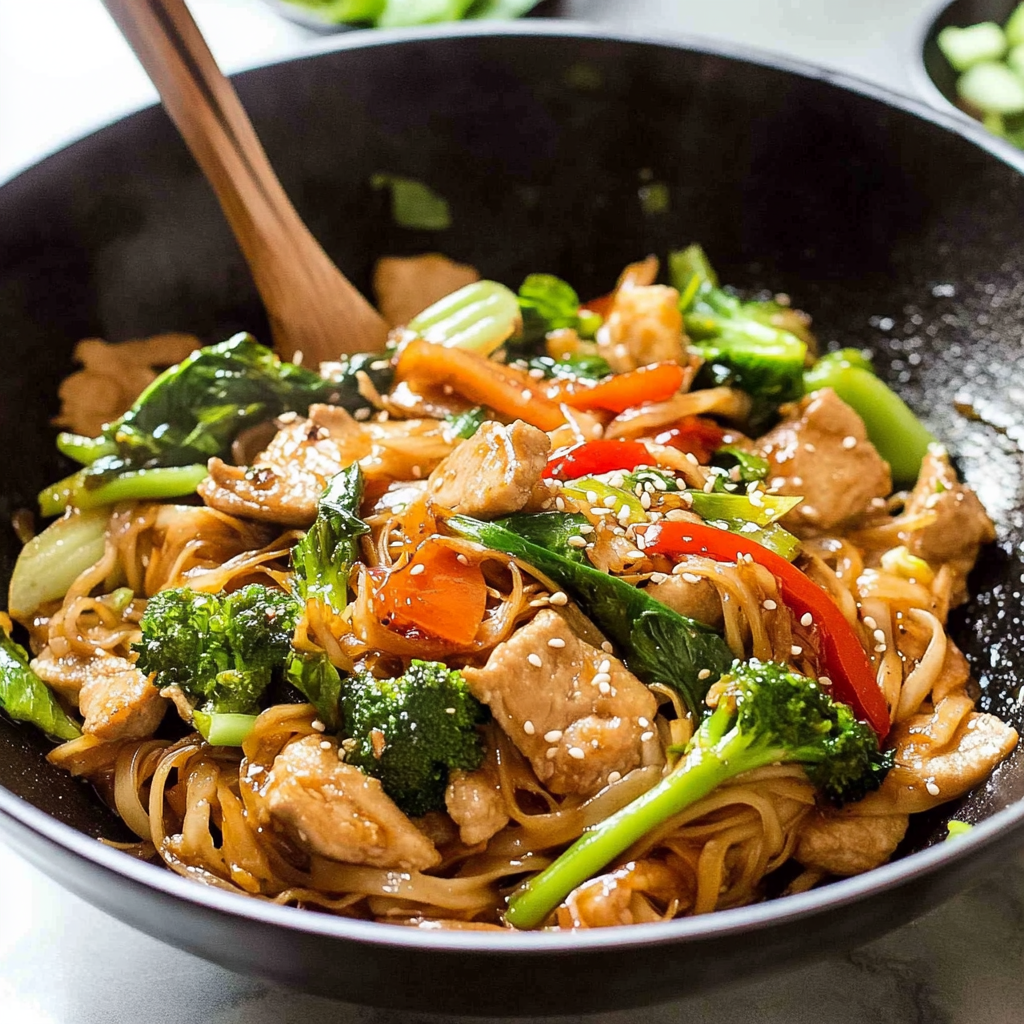 chicken stir fry with noodles 1