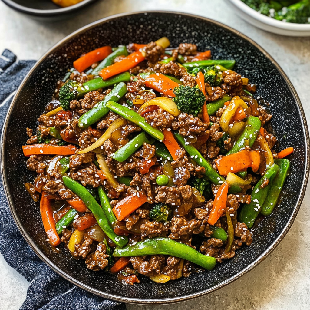 ground beef stir fry 1