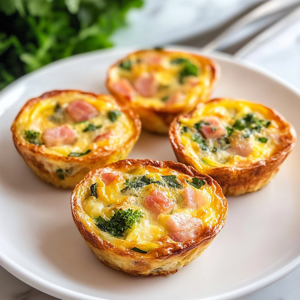 mini quiches in muffin tin