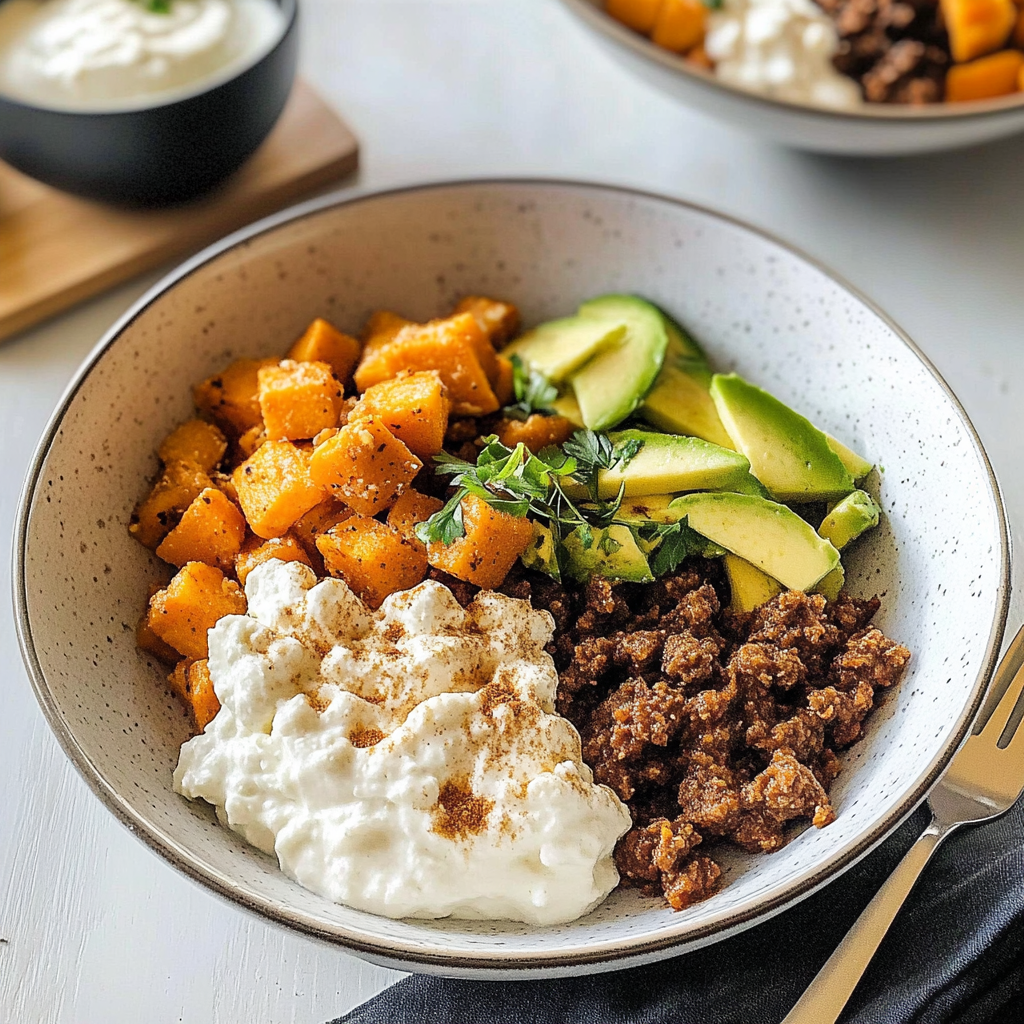 Amazing Sweet Potato Cottage Cheese Bowl for Guilt-Free Delight 2 sweet potato cottage cheese bowl