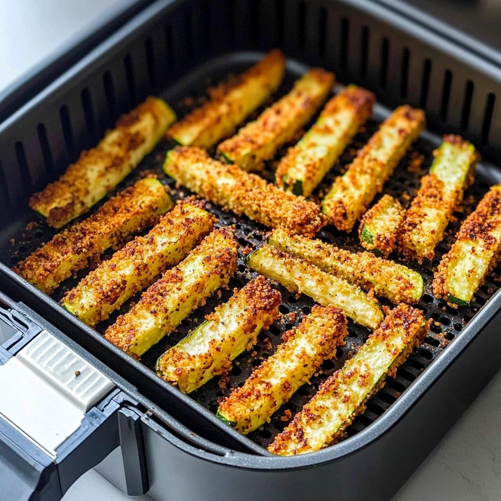 air fryer zucchini fries image 3