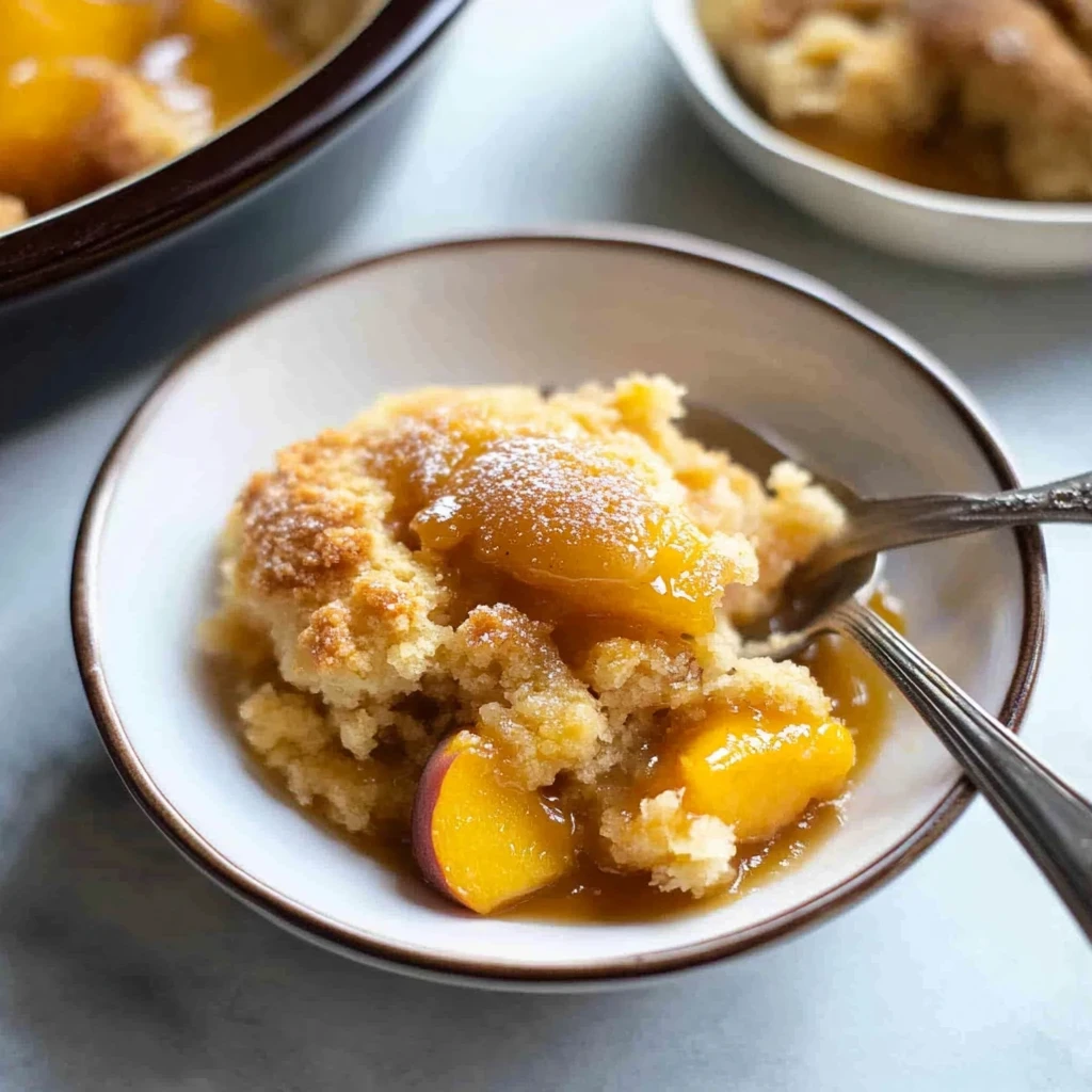 canned peach cobbler recipe image 1