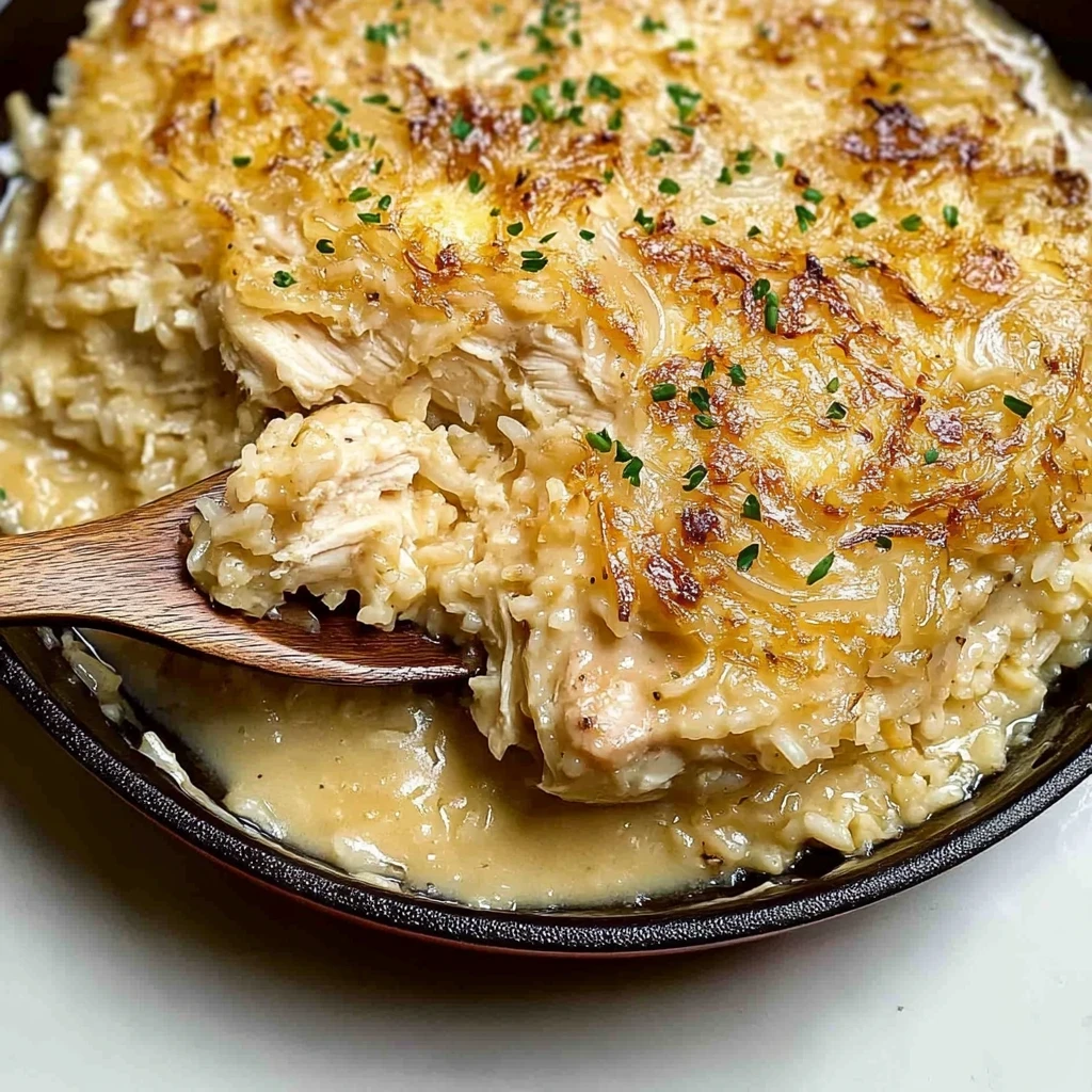 french onion chicken and rice image 1