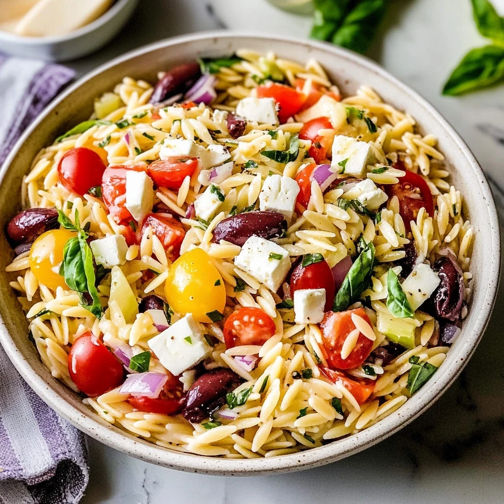 greek orzo pasta salad image 1