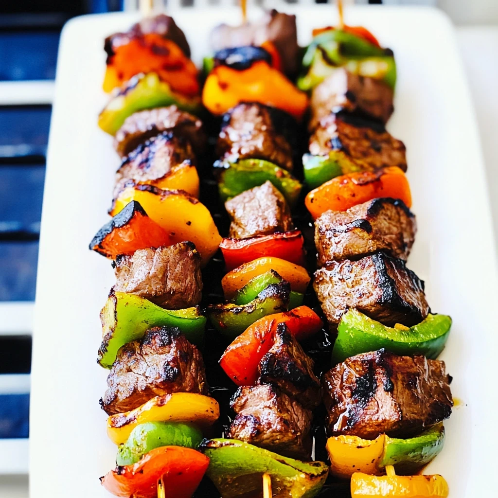 steak kabobs on the grill image 3
