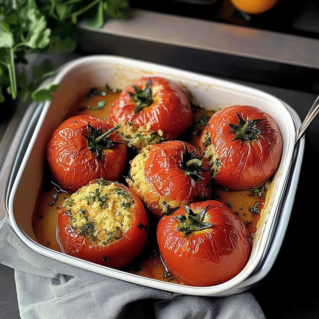 Tomates Farcies au Four - Savory Stuffed Tomatoes Recipe 3 tomates farcies au four image 1